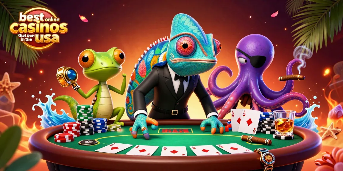 Experience the excitement of the best online casinos that payout in the USA with vibrant 3D characters.