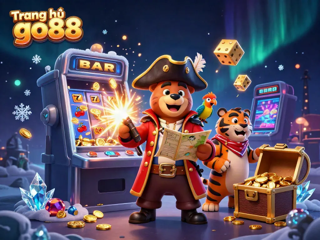 Experience thrilling gameplay with the vibrant Trang chủ go88 pirate-themed casino scene bursting with excitement.